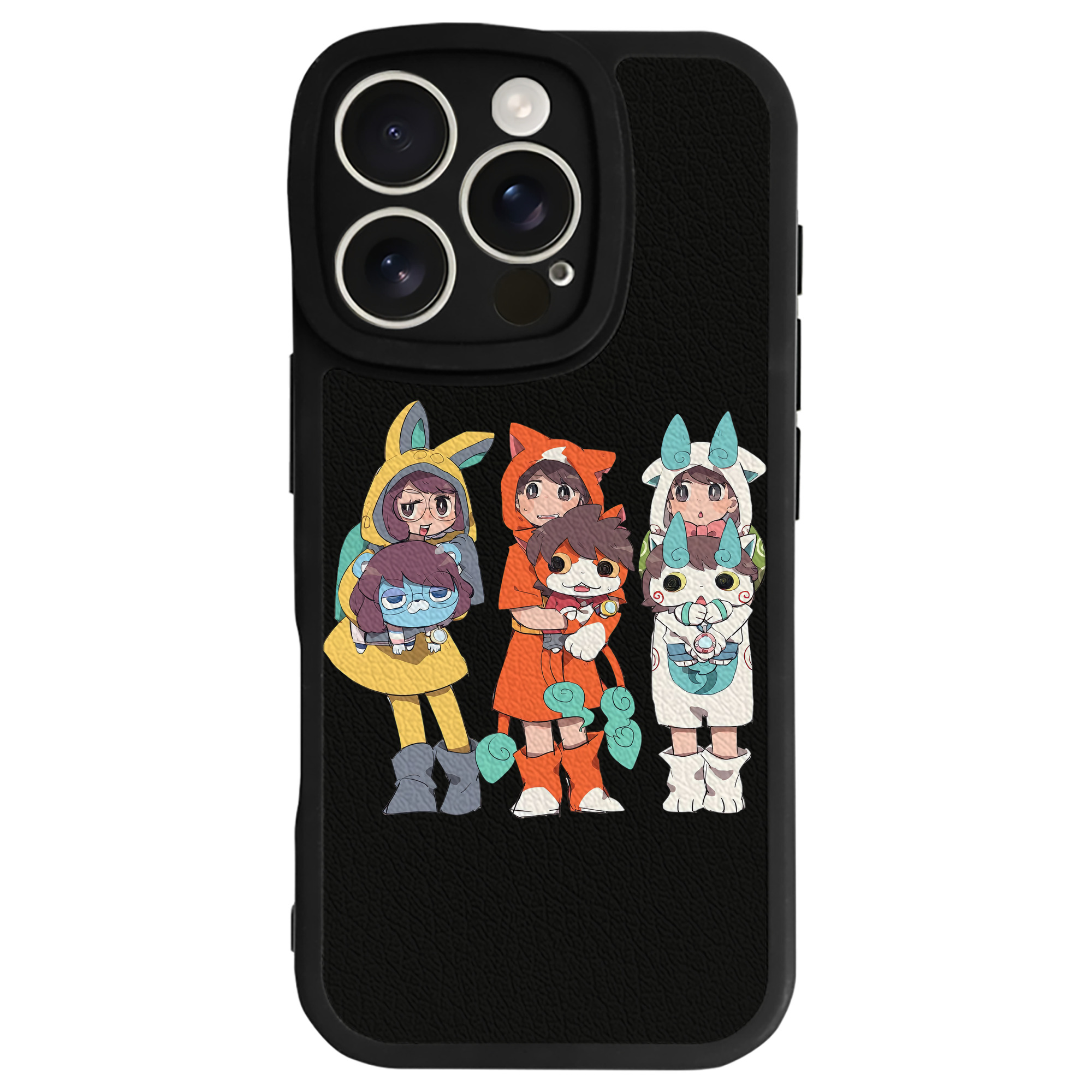 （画像用） 妖怪ウォッチ Yo-kai Watch 【iPhone 16シリーズ対応】シリコンスマホケース（レザー調） 材質：シリコン